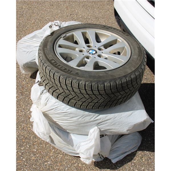 SET OF ORIGINAL BMW RIMS WITH NEWER TIRES