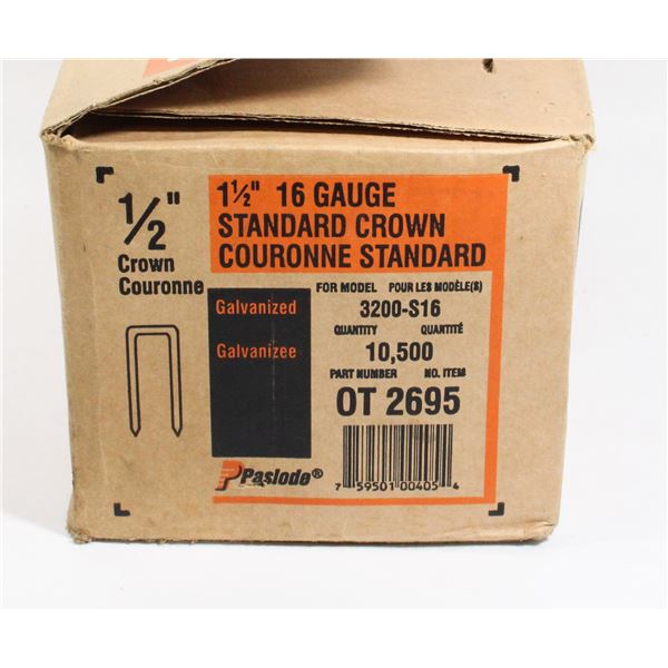 BOX OF PASLODE STAPLES