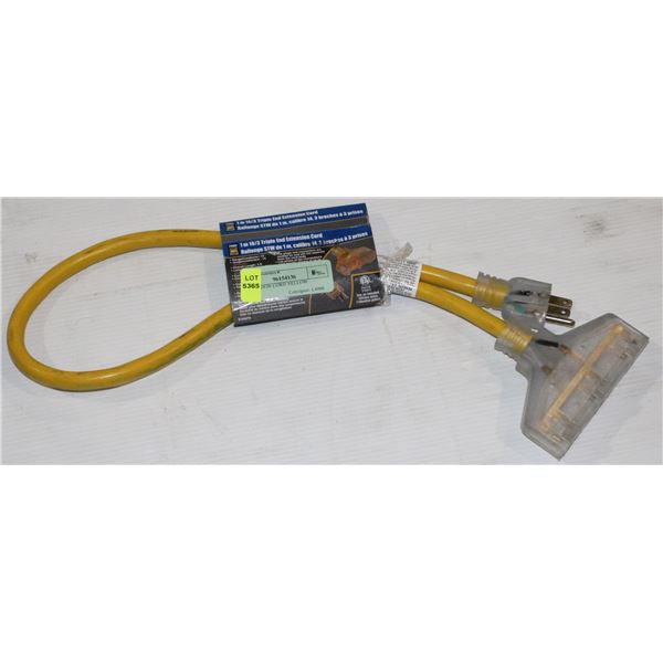 EXTENSION CORD YELLOW