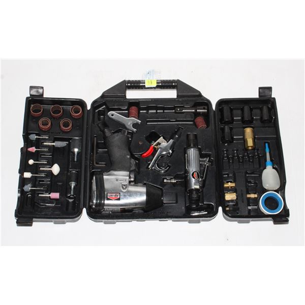 JOBMADE AIR TOOL SET IN CASE. INCLUDES DIE GRINDER