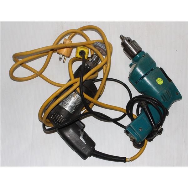 TWO CORDED DRILLS