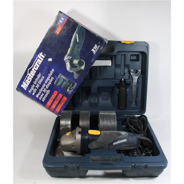 MASTERCRAFT ANGLE GRINDER IN CASE WITH