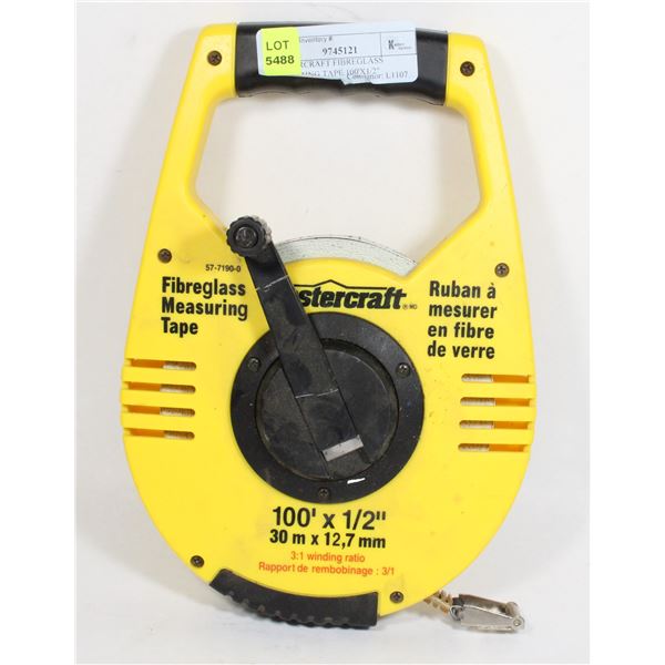 MASTERCRAFT FIBREGLASS MEASURING TAPE 100'X1/2"