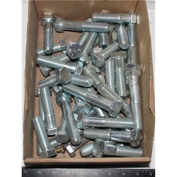 BOX OF VERY LARGE HEX HEAD CAP SCREWS