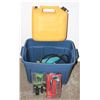Image 1 : TOTE OF AUTOMOTIVE ITEMS INCLUDING GREASE GUN,