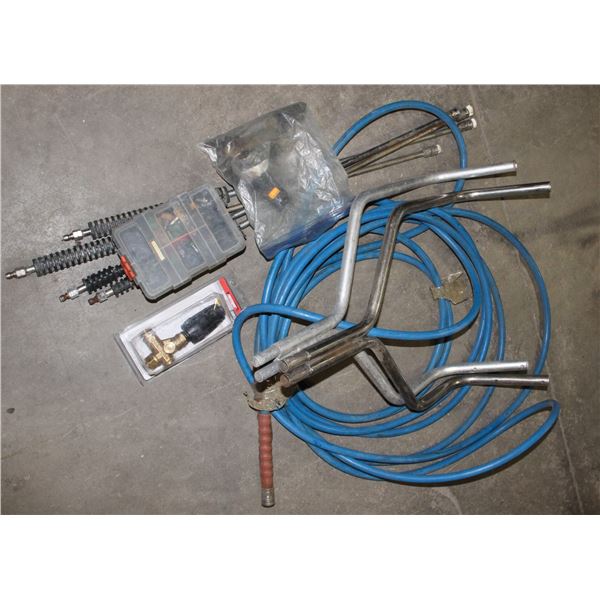 TOTE OF PRESSURE WASHER ACCESSORIES