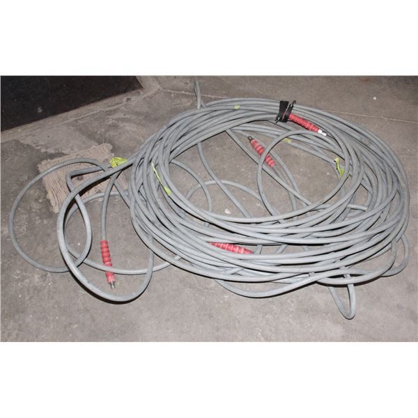 TWO LARGE HEAVY DUTY PRESSURE WASHER HOSES