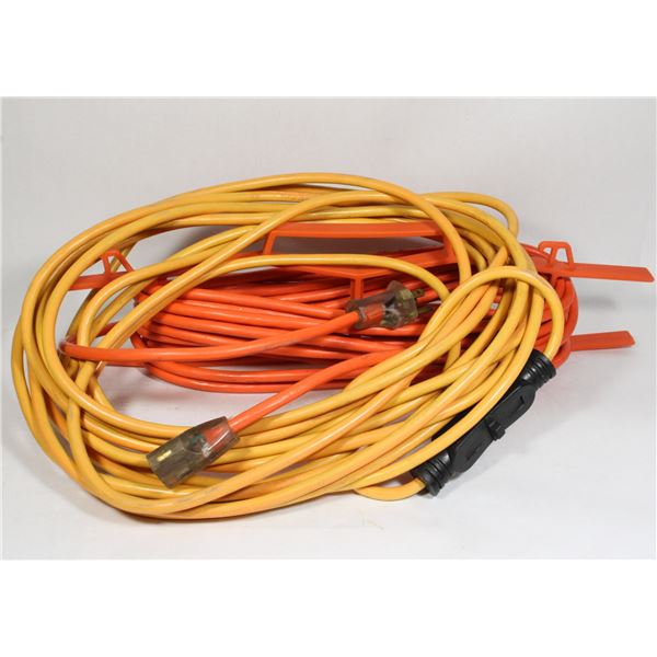 TWO EXTENSION CABLES, ONE HAS SIMPLE HOLDER