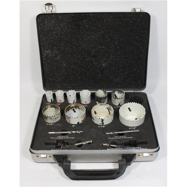 MASTERCRAFT HOLE SAW KIT IN CASE (INCOMPLETE)