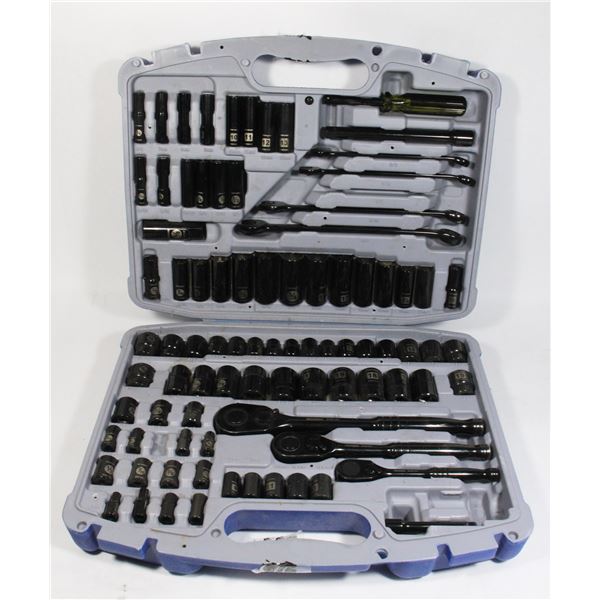 WESTWARD SOCKET SET IN CASE, NEAR COMPLETE
