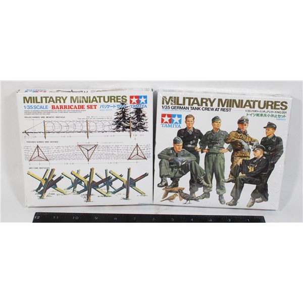 LOT OF 2 MILITARY MINIATURES MODEL KITS