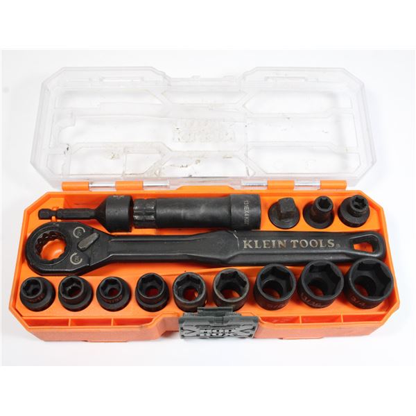 KLEIN TOOLS PASS THROUGH SOCKET SET SAE