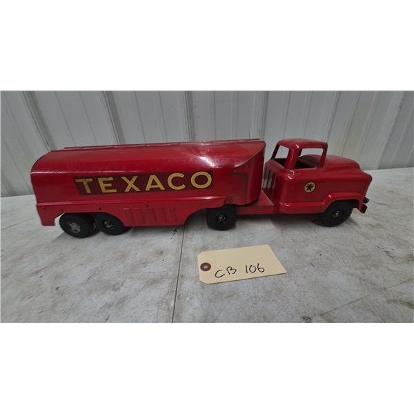 Vintage 1950s Buddy L Tonka Texaco Pressed Steel Fuel Tanker Toy Truck