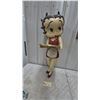 Image 1 : Betty Boop Waitress Statue with Red Dress, White Apron, and Gold Serving Tray