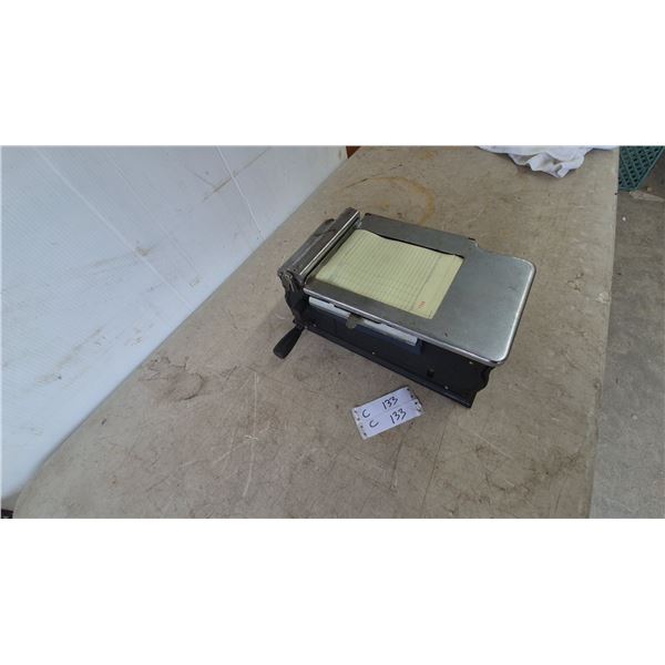 The Wiz Register and Paper Roll, Crank Handle, and Metal Top