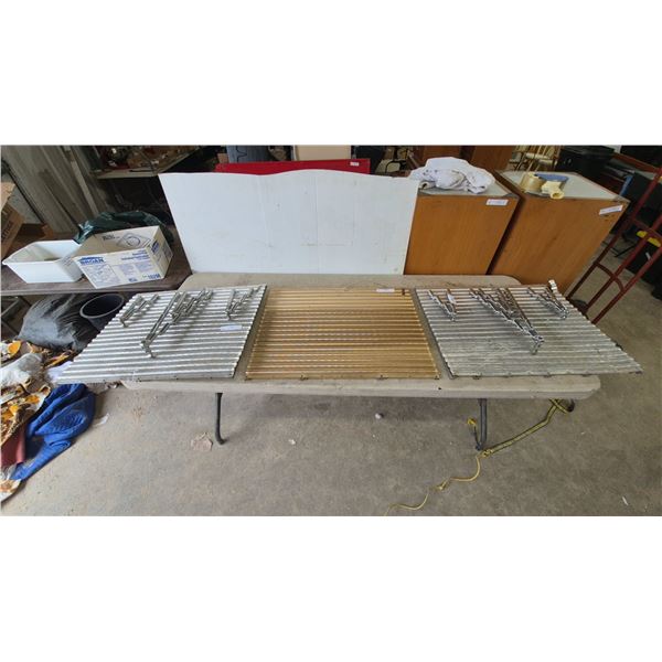 Three Vintage Corrugated Metal Jukebox Panels