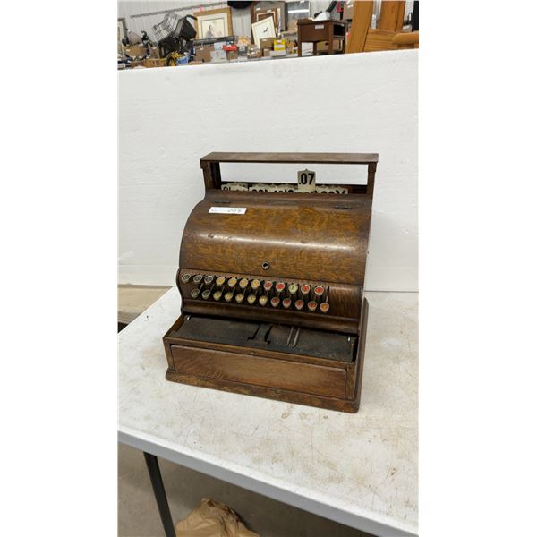 Antique Wooden Cash Register, Model 780, Serial No. 1913179