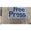 Image 3 : Free Press Metal Sign, 11”×15”, Vintage