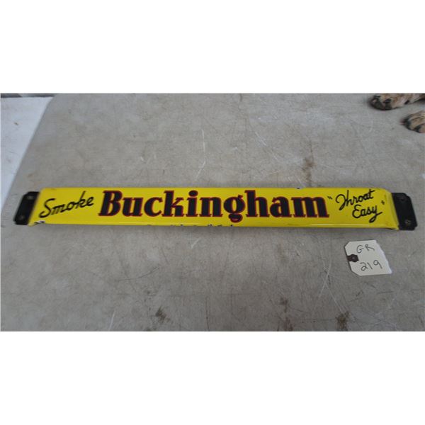 Buckingham Cigarettes “Smoke Buckingham Throat Easy” Porcelain Door Push