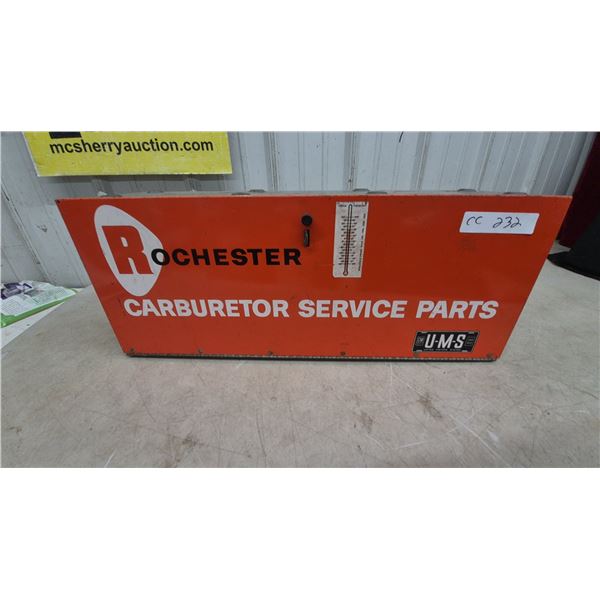 Vintage Rochester Carburetor Service Parts Metal Storage Case by GM United Motors Service