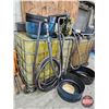 Image 2 : 2 Bulk Fluid Transfer Totes with Diaphragm Pump & Hoses (for Used Oil)