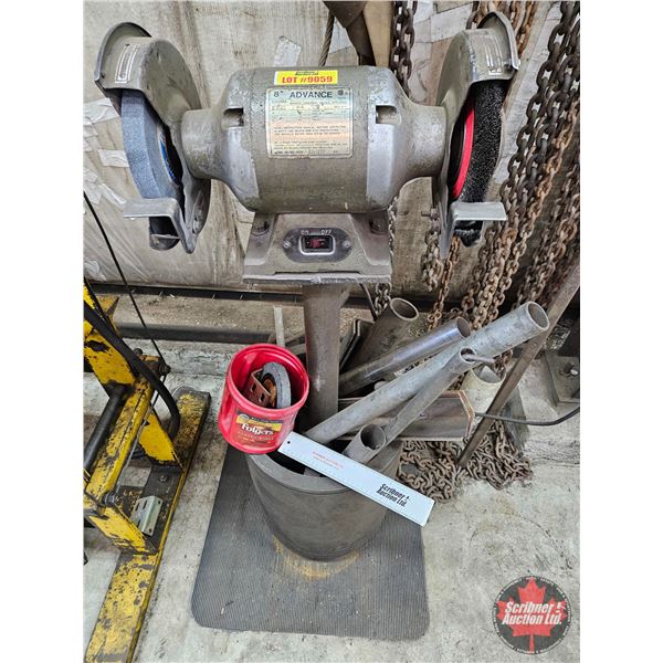 Advance 8-Inch Bench Grinder on Stand