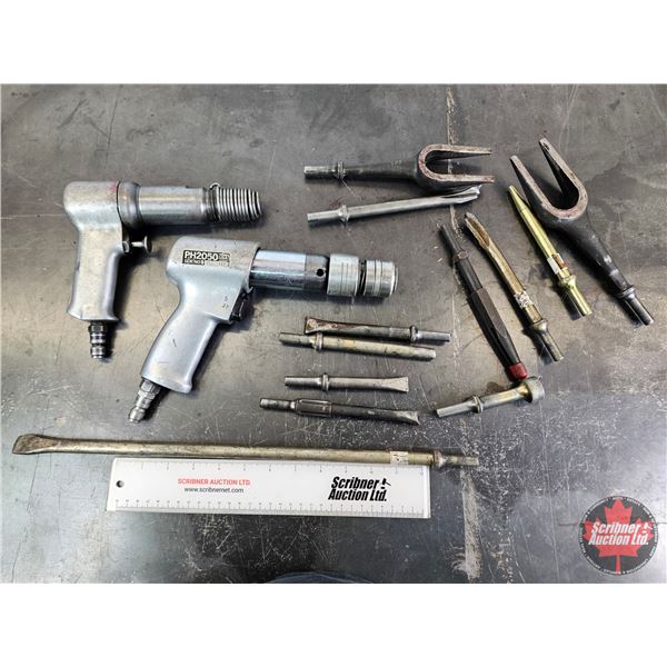 Pneumatic Air Hammers with Chisels & Punches