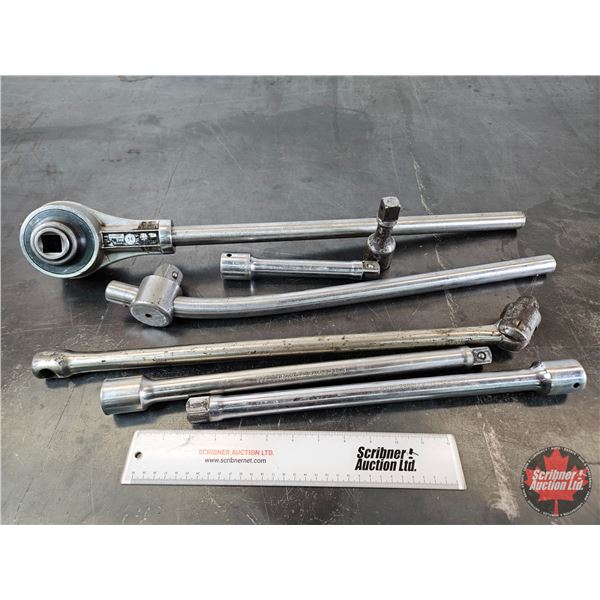 Assorted 3/4" Drive Ratchets & Breaker Bars