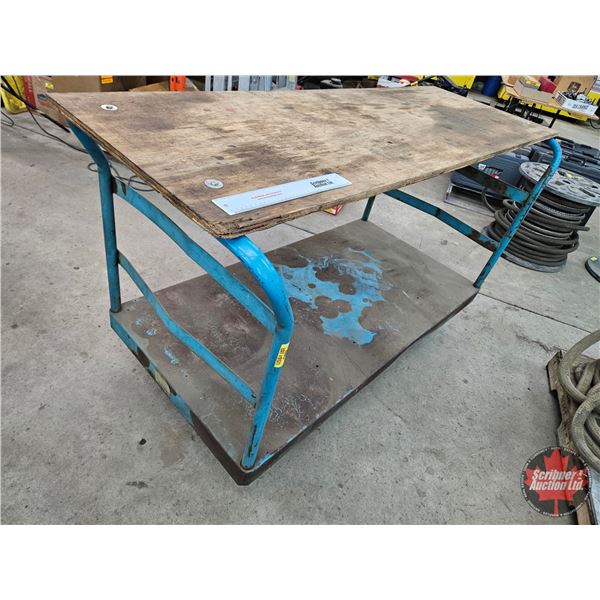 Two-Tier Rolling Shop Cart