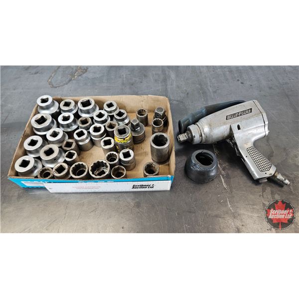 Blue-Point Air Impact Wrench & Assorted Sockets