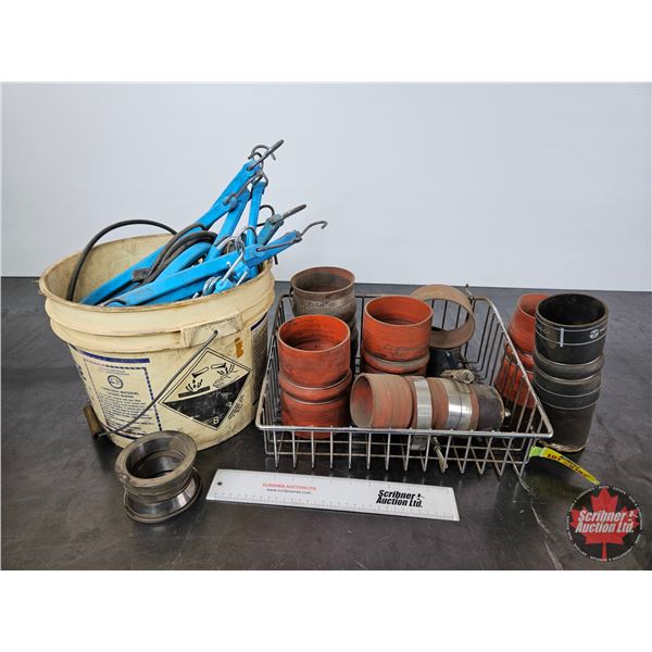 Assorted Silicone Hose Couplers & Rubber Straps