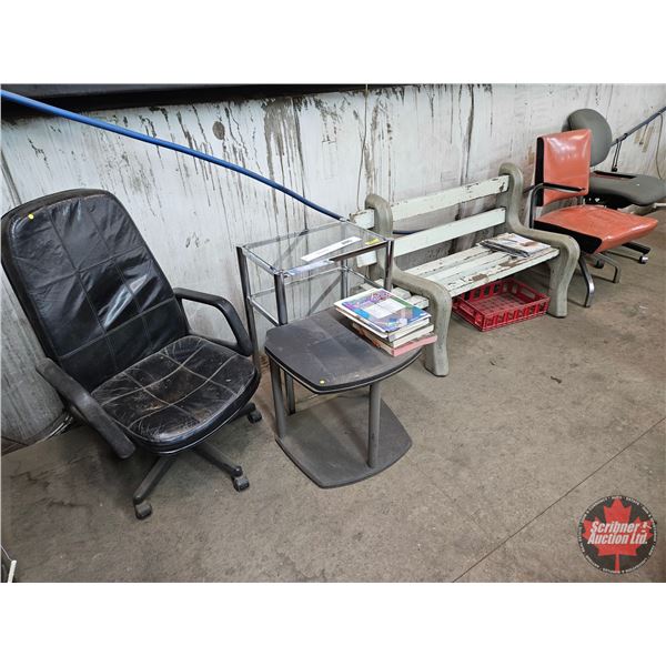 Assorted Office Chairs, Tables & Bench