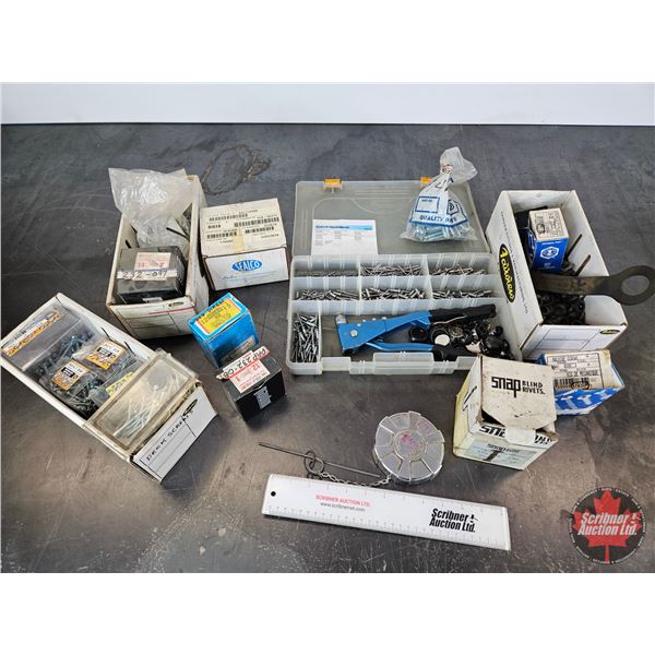 Assorted Rivets, Fasteners & Installation Tools