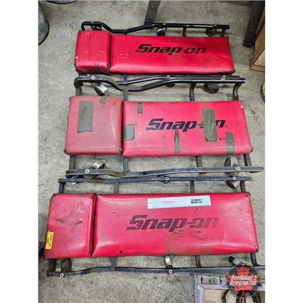 Three Snap-on Mechanic Creepers