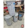 Image 1 : Four Galvanized Metal Garbage Cans