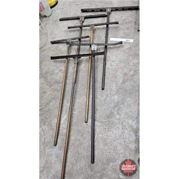 Assorted Long-Handled Floor Squeegees