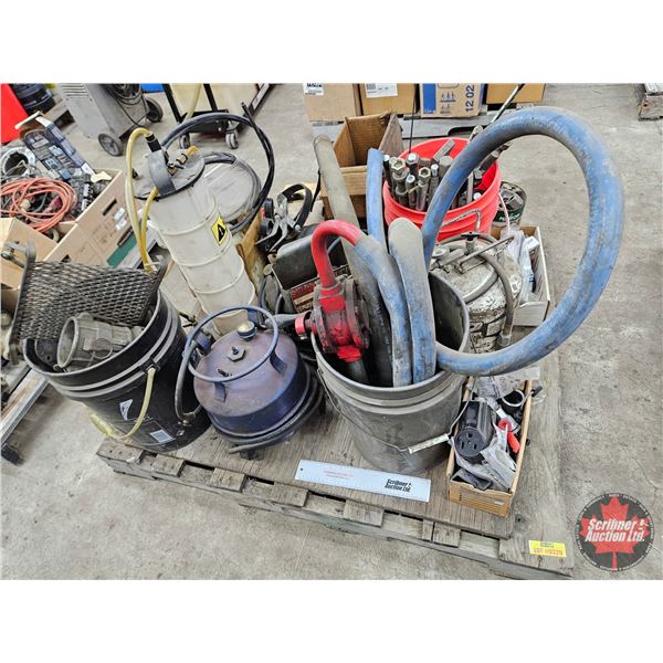 Assorted Fluid Transfer Equipment & Shop Tools (Pallet Lot)
