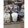 Image 2 : Pallet Lot : Assorted Partial Pails & Automotive Fluids