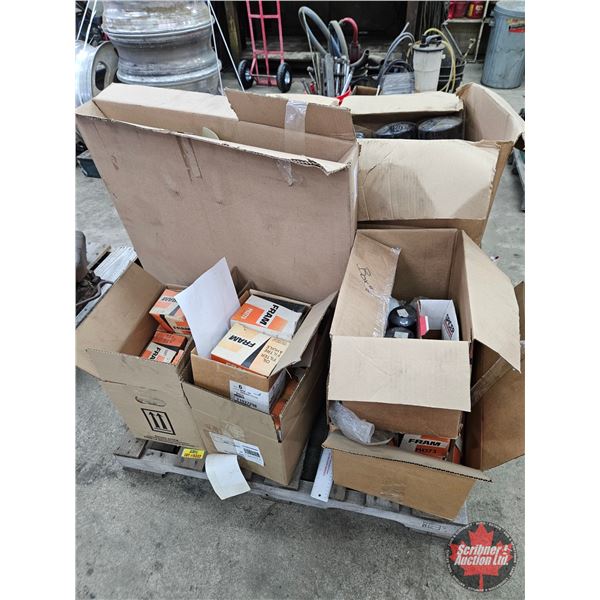 Assorted Fram Oil Filters & Engine Parts (Pallet Lot)