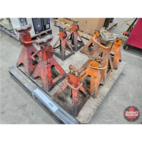 Assorted Heavy-Duty Jack Stands (9)