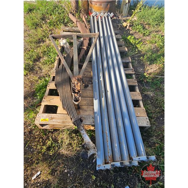 Pallet Lot : Truckleaf Springs / Pallet Racking Beams & Tow Bar