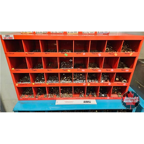 Assorted Imperial Nuts & Washers with Bolt Bin
