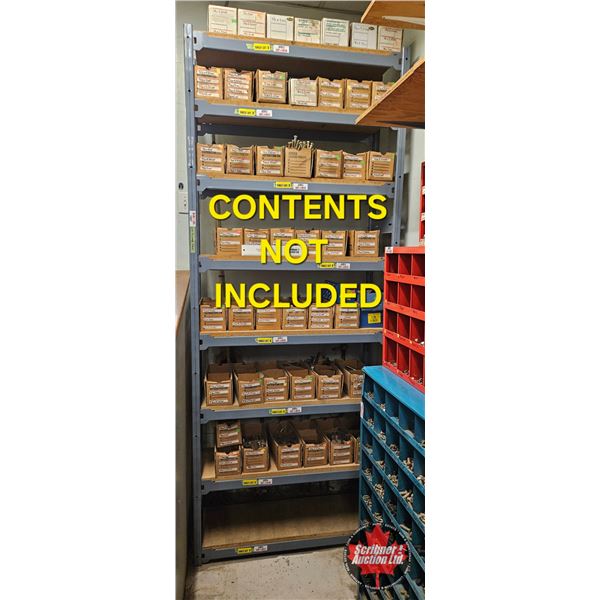 Grey Metal Shelving Unit : 96"H x 39"W x 13"D