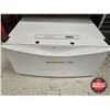 Image 1 : White Storage Drawer (Dryer Platform) with Assorted Shop Supplies