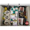 Image 2 : White Storage Drawer (Dryer Platform) with Assorted Shop Supplies