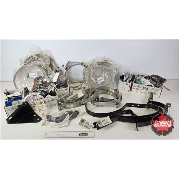 Assorted Heavy Duty Truck Exhaust Clamps & Hangers