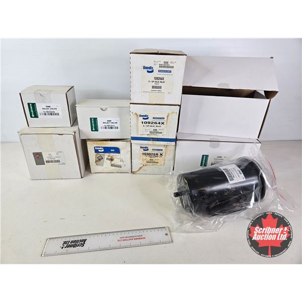 Assorted Truck Air Brake Relay Valves & Parts