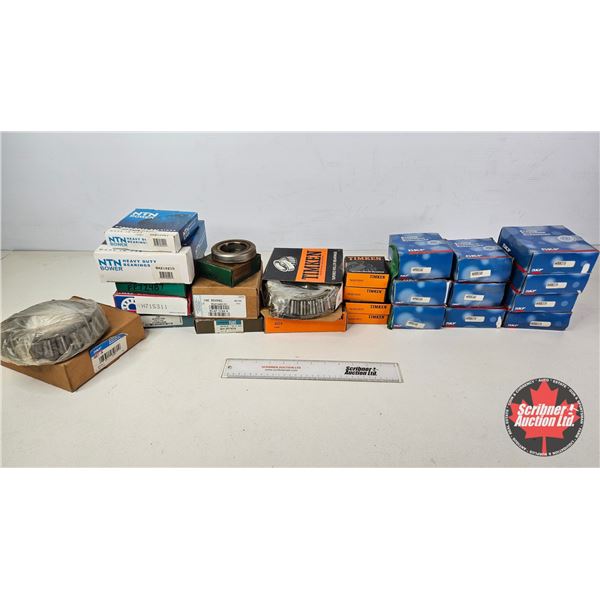 Assorted SKF, Timken & NTN Bearings