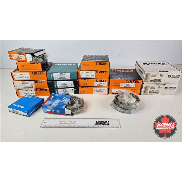 Assorted Timken, Fleetrite & SKF Bearing Sets