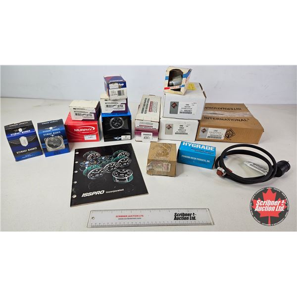 Assorted Truck Gauges, Heaters & Electrical Parts